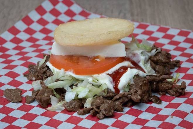 Steak arepa at Nestico's